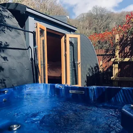 Ferienwohnung River Side Cabin With Hot Tub Snowdonia Barmouth Exterior foto